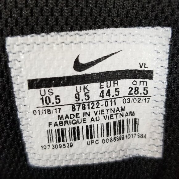 NIKE Alpha Menace Shark Football Cleats Shoes Black Size 10.5 ~ 4393 - Picture 9 of 9